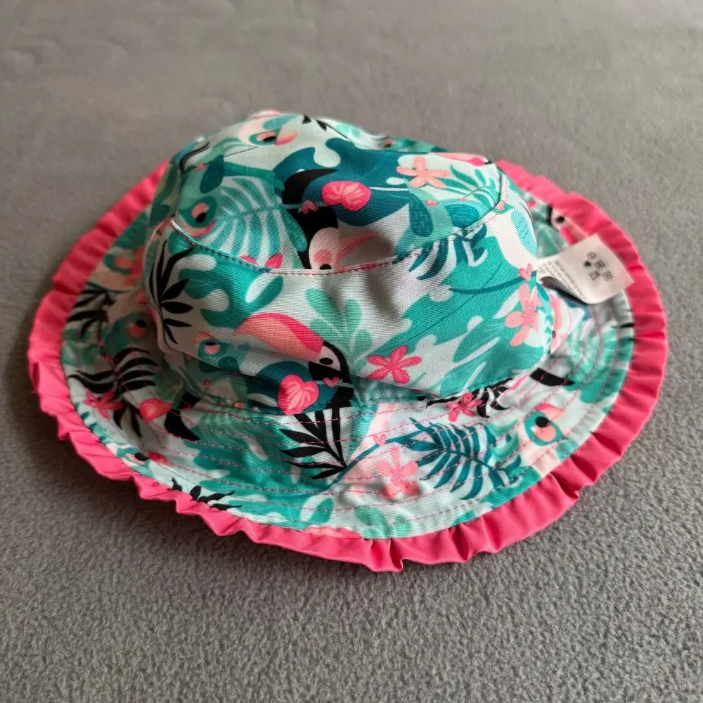 Skinz UPF 50 Sunwear Hat Kids 12/18 Months Pink Blue Swim Vacation Summer‎ Beach